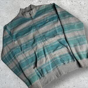 DC Striped Zip-up Sweater‎ Skater Y2K Size XL